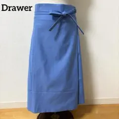 Drawer ドゥロワー ラップスカート　ロングスカート　リボンベルト　Ｍ