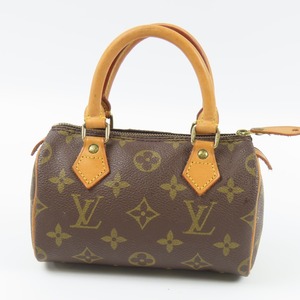 96456★1円スタート★LOUIS VUITTON ルイヴィトン 極美品 ミニスピーディ ミニバッグ ヴィンテージ モノグラム ハンドバッグ PVC ヌメ革