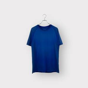 人気 Patagonia パタゴニア Tシャツ プリント ブルー系 ストレッチ機能 伸縮性抜群 メンズ サイズ Ｓ ネ 衣B