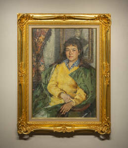 何孔德 1974年作 刘晓庆初登银幕时 油画 額装 真作保証 中国 絵画 現代美術