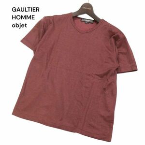 GAULTIER HOMME objet ジャンポール ゴルチエ オム 春夏 半袖 Tシャツ カットソー Sz.Free　メンズ 日本製　I4T01305_4#A