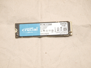 CRUCIAL P2 NVMe SSD 500GB M.2/NVMe CT500P2SSD8JP 使用時間 2000時間未満