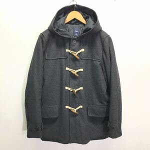 秋冬定番の着こなしに【GAP】ギャップ ダッフルコート アウター ミドル丈 通勤 通学 大人カジュアル キレイめアメカジ グレー XL /Y22871ii