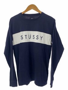 STUSSY◆長袖Tシャツ/M/コットン/BLK