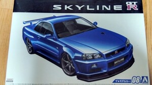 【未開封】アオシマ 1/24 BNR34 GT-R V-specⅡ’02