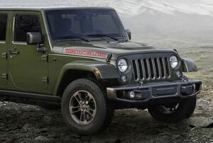 ラングラー ボンネットデカール 赤アウトライン抜き文字WRANGLER ステッカー JEEP ルビコン