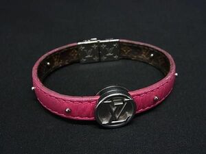 1円 LOUIS VUITTON ルイヴィトン ブラスレ LVサークル リバーシブル ブレスレット アクセサリー レディース ブラウン系×ピンク系 FD2470