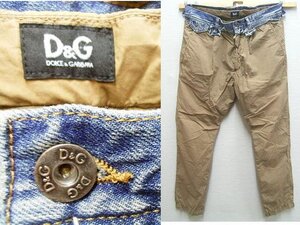 即決[44]D&G DOLCE&GABBANA アーカイブ ドッキング デニム ルーマニア製 パンツ RP1302/ST918 ARCHIVE■5302