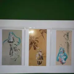 琳派×アニメ展  初音ミク  鏡音リン  レン  ポストカード