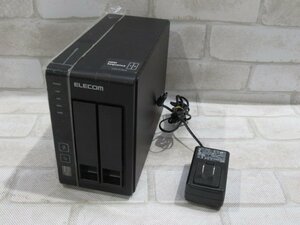 Ω 新C 0168♪ 保証有 ELECOM【 NSB-5A2T2BL 】エレコム NSB-5A2BLシリーズ 2ベイLinux搭載 法人向け NAS 2TB(1TB×2) 動作/初期化済 AC付