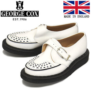 GEORGE COX (ジョージコックス) HAMILTON ALASKA IVC ラバーソール レザーシューズ 031 WHITE UK6-約25.0cm