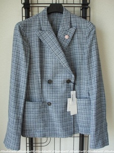 新品 LARDINI “double-breasted jacket” ツイード ダブルブレスト ジャケット 40 ラルディーニ