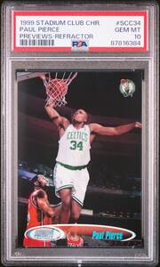 【PSA10 GEM MINT】1998-99 Stadium Club [Paul Pierce/ポールピアース] Previews Chrome Refractor Rookie Card RC NBA BOSTON CELTICS