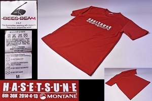 HASETSUNE 6th 30k 半袖 Tシャツ ★ 2014年4月13日 開催 ★ Mサイズ 赤 ★ 速乾Tee ★ マラソン ジョギング ランニング トレーニングに