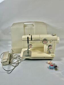 【1円スタート】【通電可】 JANOME ジャノメ ミシン MODEL 802 no 764145163 フットコントローラー付 裁縫