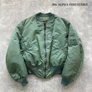 【ALPHA INDUSTRIES】アルファインダストリーズ ma-1 フライトジャケット ミリタリージャケット USA製 50年代復刻 アメリカ製 希少XLサイズ