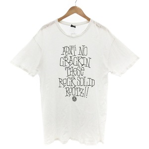 ステューシー STUSSY Tシャツ カットソー 半袖 プリント L 白 ホワイト /UO 1019 メンズ