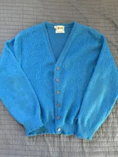 60s【Barclay】Mohair Knit Cardigan モヘア 毛足長