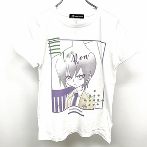 【新品】arma bianca SHAMAN KING シャーマンキング 道蓮 タオレン lette-graph Tシャツ TVアニメ 半袖 丸首 綿100% S 白 レディース