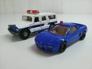 【OC-0715】[中古品]トミカ2台セット 非売品 ホンダ NSX 覆面パトロールカー/トヨタ メガクルーザー パトロールカー No.3 [KO]