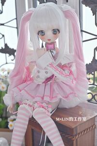 BJDドール用ウィッグ 8-9インチ 全6色 MDD/kumako/DDサイズ通用 1/3 球体関節人形 doll