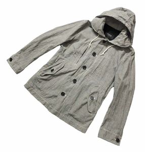 ● BURBERRY BLACK LABEL バーバリーブラックレーベル ● チェック柄 5釦 コットン ジャケット ブラック×ホワイト M