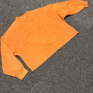 △ GU トップス 長袖トレーナー　ショート丈 カットソー XL 茶系 レンガ色 レディース