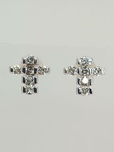 ☆K18wg★天然ダイヤ0.24ct☆ピアス★59