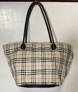 KB1488 BURBERRY BLUE LABEL バーバリーブルーレーベル トートバッグ ノバチェック マザーバッグ 大容量 中古