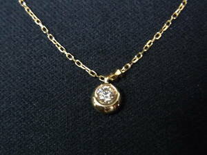 Ｋ18　ダイヤネックレス　ＵＳＥＤ　0.11ｃｔ　2ｇ　約60ｃｍ　仕上げ済み