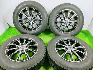 グッドイヤーICENAVI6 175/70R14 14x5.5J +45 4穴-100 中古ホイールセット 4本 スタッドレス【宮城発　送料無料】MYG-B12504