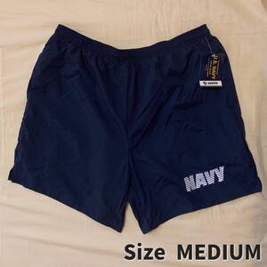 デッドストックSOFFEソフィーUS NAVYトレーニングショーツMEDIUMネイビーMショートパンツ アメリカ軍ショーツUSA製ナイロン米軍ミリタリー