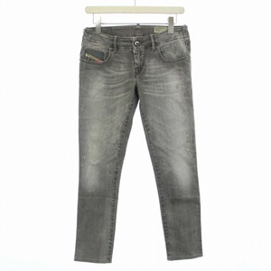 ディーゼル DIESEL GRUPEE SUPER-SLIM SKINNY デニム パンツ スキニー ジョグジーンズ W27 L32 グレー /TK レディース