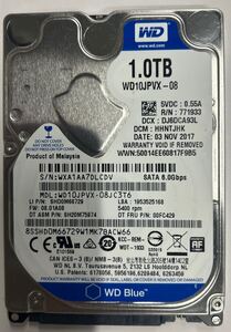 使用時間 2486時間 正常 WDC WD10JPVX-08JC3T6 1000GB 1TB n20250102-5