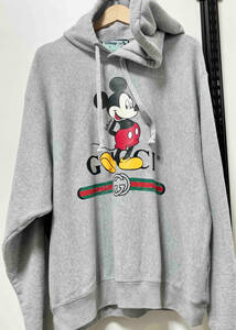 GUCCI gucci グッチ Disney ミッキー プリント パーカー グレー GRAY M メンズ