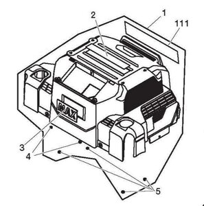 MAX マックス エアー コンプレッサ AK-HH1310E用カバー1310ASSY No.1 赤 (AK70800) コンプレッサー 用 カバー 建築 建設 大工 造作 建て方