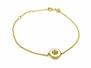 ■美品■ TORY BURCH トリーバーチ ブレスレット アクセサリー レディース ゴールド系×ホワイト系 DF6313