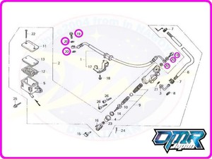 【新品】 バンジョウボルト＆ワッシャー (ブレーキ/リアキャリパー) NSR250R MC16 MC18 MC21 MC28