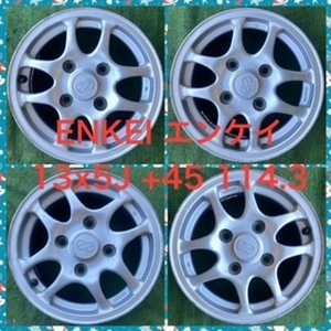 240214-02 アルミホイール　ENKEI 13inch Wheel スズキ 旧規格軽自動車