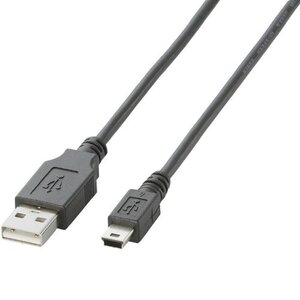 エレコム USB2.0ケーブル A-miniBタイプ ノーマル 5m ブラック U2C-M50BK