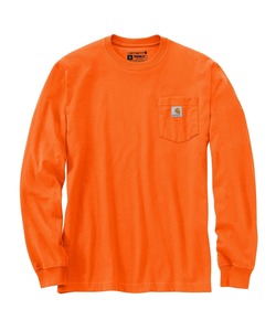 カーハート　ポケット ロンT　オレンジ　S　●新品　Carhartt