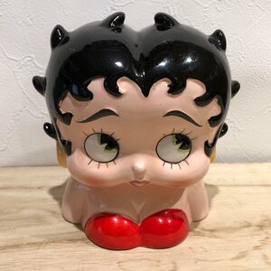 中型　貯金箱　ベティちゃん Betty Boop ベティブープ 陶器 フィギュア KFS ベティ アメリカ 雑貨 置物 レトロ 管理001・５