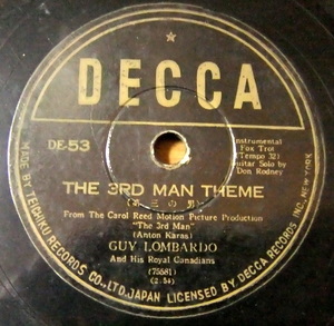 8830 SP盤 GUY ROMBARDO/THE 3RD MAN THEME/CAFE MOZART WALTZ