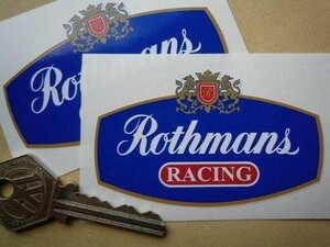 ◆送料無料◆ 海外 Rothmans Red Racing with White line 30mm 2枚セット ロスマンズ ステッカー