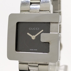 【中古】GUCCI Gウォッチ レディース 腕時計 クオーツ SS ブラック文字盤 3600L