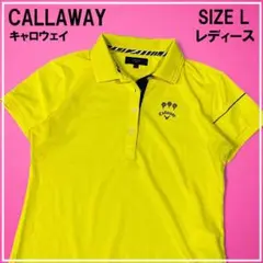 CALLAWAY キャロウェイ 半袖 ポロシャツ イエロー L ゴルフ