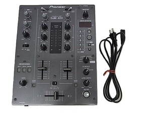 e12553　Pioneer DJM-400 パイオニア DJミキサー 電源コード付 通電確認済 ジャンク品 2009年製