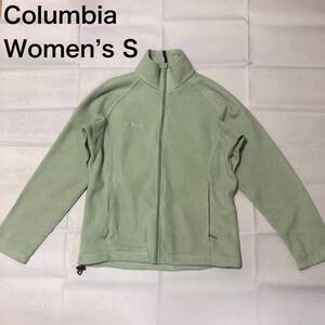 【送料無料】Columbia ジップアップフリースジャケット 黄緑　レディースSサイズ　コロンビアアウトドア登山