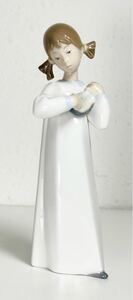 1円〜 ◆ LLADRO リヤドロ 4871『 パジャマパーティー 』フィギュリン 女の子 人形 置物 オブジェ 陶器 インテリア / ※破損あり