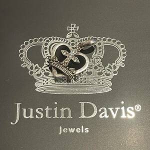 ◆JUSTIN DAVIS◆BLACK HEART PENDANT◆ハートクロスペンダント◆定価42,900円◆SPJ486◆